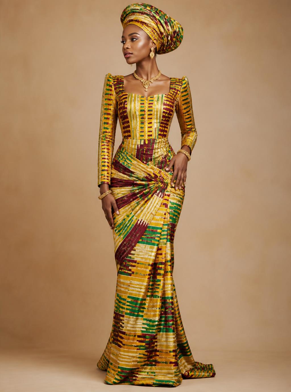 Ghanaian ceremony two-pieces
